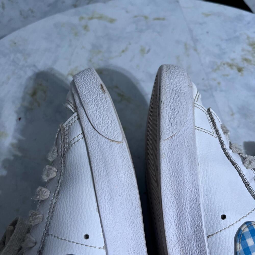 Nike Blazer Mid 77 Gingham Women's Size 8.5 Shoes White Blue Athletic Sneakers - Picture 15 of 15